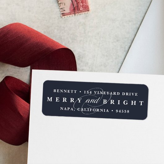 Étiquette Merry Navy | Adresse de retour de vacances