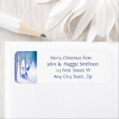 Étiquette Message de Noël Fox Animal Forest Art (En situation)