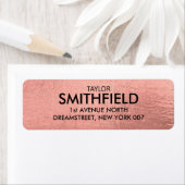 Étiquette Métal rose (En situation)