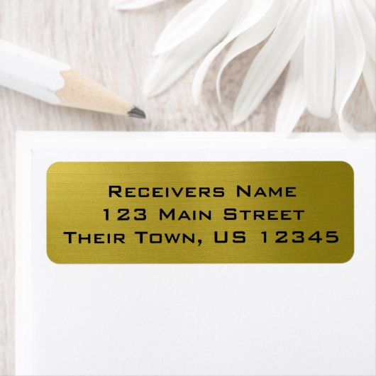 Étiquette Métallique dorée (En situation)