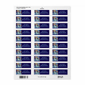 Étiquette Mexicain Art Snowmen Snowman Adresse de retour (Feuille entière)