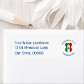 Étiquette Mexican Angel Hanukkah Flag Personalized (En situation)