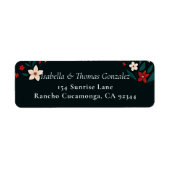 Étiquette Mexican Rustic Elegant Christmas Return Address (Devant)