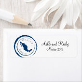 Étiquette Mexique Carte et Personnaliser votre texte (En situation)