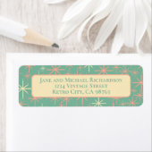 Étiquette Mi-siècle moderne Twinking Atomique étoiles Rétro (En situation)