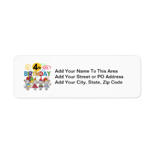 Étiquette Mice 4th Birthday T-shirts et cadeaux