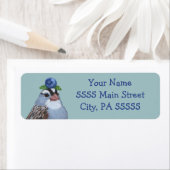 Étiquette Michael the white throated sparrow address label (En situation)