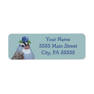 Étiquette Michael the white throated sparrow address label
