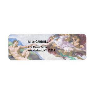 Étiquette Michelangelo - Création d'Adam Isolé