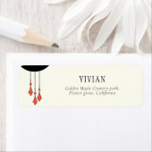 Étiquette Midnight Automne Mariage Adresse de retour (En situation)