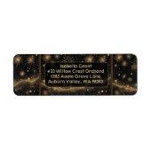 Étiquette Midnight Gold Champagne Dream Return Address Label (Devant)