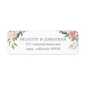 Étiquette Midsummer Floral Adresse de retour (Devant)