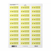 Étiquette Miel abeilles avec coeur Économisez la date (Feuille entière)