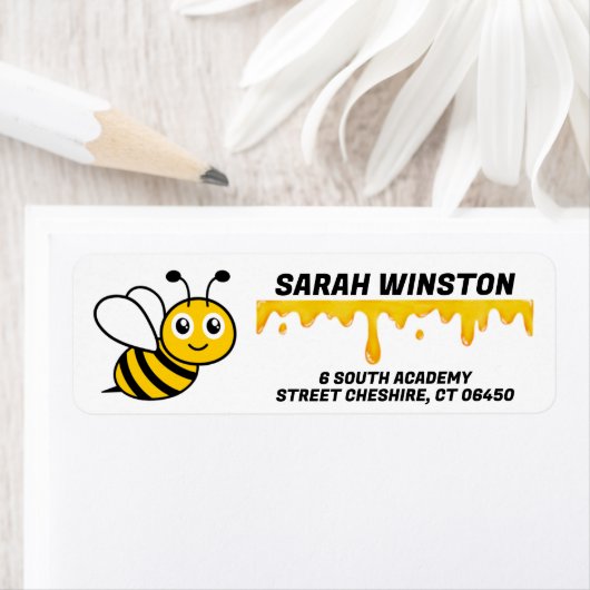 Étiquette Miel Bee (En situation)