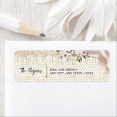 Étiquette Miel Bee | Peigne (En situation)