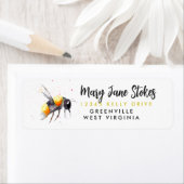 Étiquette miel Enveloppe RETOUR D'ADRESSE de l'insecte des a (En situation)