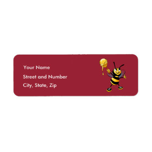 Étiquette Miel rouge Bee Rosh HaShana