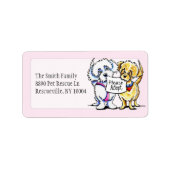 Étiquette Mighty Mutts S'Il Vous Plaît Adopter Studio Rose (Devant)