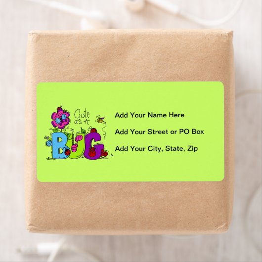 Étiquette Mignon comme insecte (En situation)