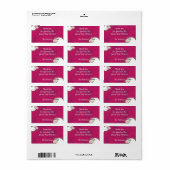 Étiquette mignon petit mouton rose foncé (Feuille entière)