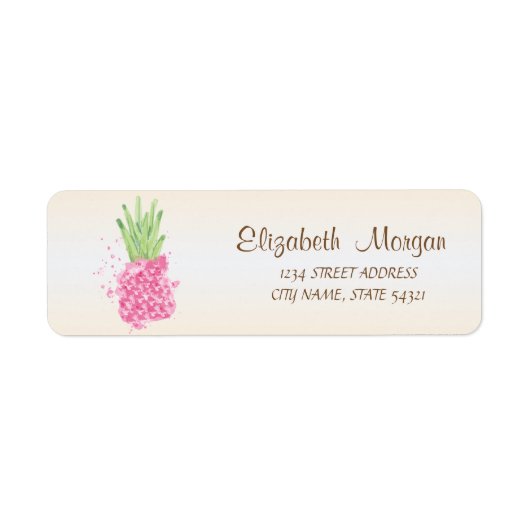 Étiquette Mignon Rose Pineapple Féminin (Devant)