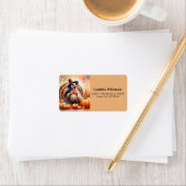 Étiquette Mignon Turquie pèlerin Casquette Citrouilles Corn (En situation)