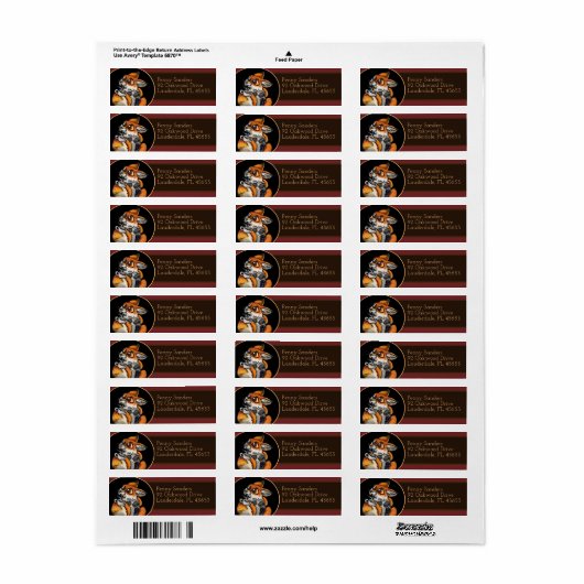 Étiquette Mignonne Bébé Fox Tea Time! (Feuille entière)