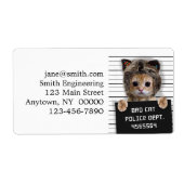 Étiquette Mignonne chat mauvais garçon (Devant)