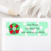 Étiquette Mignonne couronne de Noël de Noël (En situation)