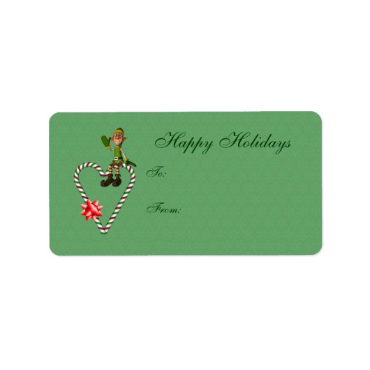 Étiquette mignonne de cadeau de coeur de sucre de  (Devant)