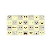 Étiquette Mignonne face (Devant)