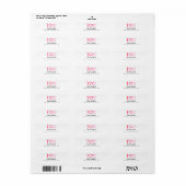 Étiquette Mignonne Je t'aime Saint Valentin (Feuille entière)