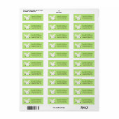 Étiquette Mignonne lapin lapin regardant dehors adresse de r (Feuille entière)