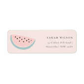 Étiquette Mignonne Notre Petite Melon Pastel Pink Blush Adre (Devant)