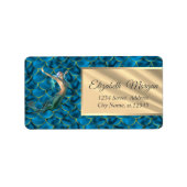 Étiquette Mignonne Sirène Sur Les Échelles De Queue De Sirèn (Devant)