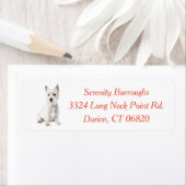 Étiquette Mignonne West Highland White Terrier Chien Chien C (En situation)