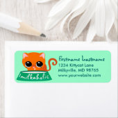 Étiquette Milkaholic Orange Kitty (En situation)