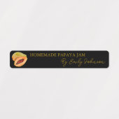 Étiquette mince à la confiture de Papaya maison (Design 1)