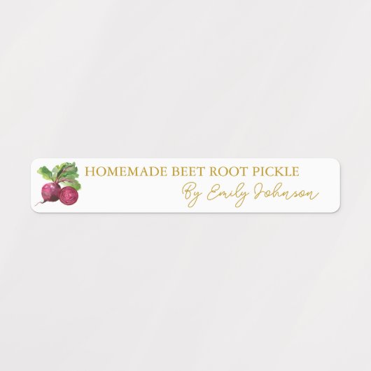 Étiquette mince de chiche à racine de betterave fa (Design 1)