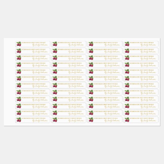 Étiquette mince de chiche à racine de betterave fa (Feuille)