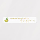 Étiquette mince de chiche d'olive maison (Design 1)