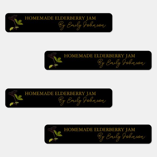 Étiquette mince de confiture d'airelle fait maison (Groupe)