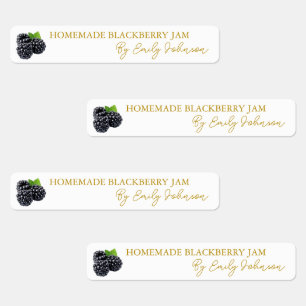 Étiquette mince de confiture de Blackberry fait ma