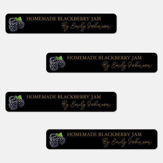 Étiquette mince de confiture de Blackberry fait ma (Groupe)