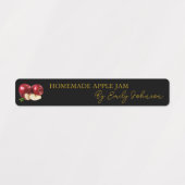Étiquette mince de confiture de pomme maison (Design 1)