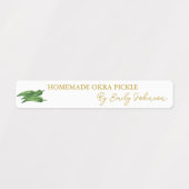 Étiquette mince Okra Pickle fait maison (Design 1)