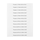 Étiquette mince simple professionnelle enveloppant (Feuille)