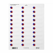 Étiquette mini aussie fag pag noir tri (Feuille entière)