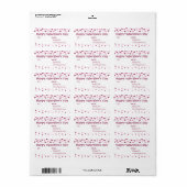 Étiquette Mini Coeurs à partir de la Saint-Valentin (Feuille entière)