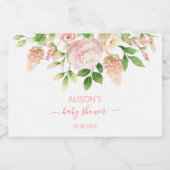 Étiquette Mini Fille Florale Élégante Rose Rose Ba (Étiquettes simples)